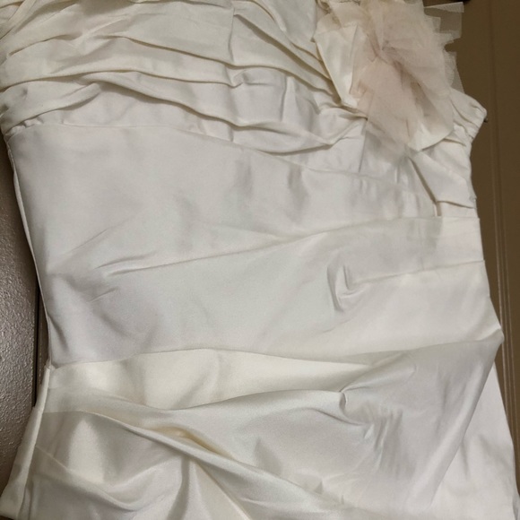 BCBG TULLE 3D Floral Short wedding Dress Bridal 2 - Picture 6 of 12